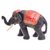 Wood sculpture, 'Vibrant Fortune' - Hand-Carved Wood Sculpture of Elephant with Red Tones