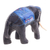 Wood sculpture, 'Great Blue Sage' - Hand-Painted Wood Sculpture of Elephant in Blue Tones