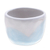 Ceramic flower pot, 'Dazzling Bud' - Handcrafted Ceramic Flower Pot with White and Blue Tones