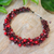 Multi-gemstone beaded necklace, 'Red Paradise' - Handcrafted Multi-Gemstone Red Beaded Necklace