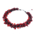 Perlenkette mit mehreren Edelsteinen - Handgefertigte rote Perlenkette mit mehreren Edelsteinen