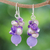 Multi-gemstone dangle earrings, 'Purple Paradise' - Handcrafted Multi-Gemstone Purple Dangle Earrings