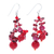 Multi-gemstone dangle earrings, 'Red Paradise' - Handcrafted Multi-Gemstone Red Dangle Earrings thumbail