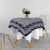 Cotton batik tablecloth, 'Sacred Trunks' - Cotton Batik Tablecloth with Elephant Motifs in Blue