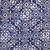 Cotton batik tablecloth, 'Sacred Spring' - Cotton Batik Tablecloth with Floral Motifs in Blue and White