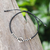 Silver pendant bracelet, 'Modern Ancestry' - Handcrafted Silver Pendant Bracelet with Braided Design