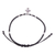 Silver pendant bracelet, 'Tribal Cross' - Handcrafted Braided Bracelet with Cross Pendant