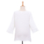 Cotton blouse, 'White Ruffles' - Handcrafted White Double Gauze Cotton Blouse with Ruffle (image 2g) thumbail