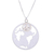 Sterling silver pendant necklace, 'Peaceful Planet' - Sterling Silver Pendant Necklace with Globe and Peace Symbol thumbail