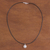 Collar colgante de plata esterlina - Collar de Cordón de Nylon Encerado con Dije de Paloma en Plata de Ley