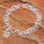 Sterling silver link bracelet, 'Global Heart' - Modern Sterling Silver Link Bracelet with Heart Charm (image 2b) thumbail