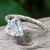 Quartz solitaire ring, 'Shimmering Rainfall' - Quartz and Sterling Silver Solitaire Ring from Thailand