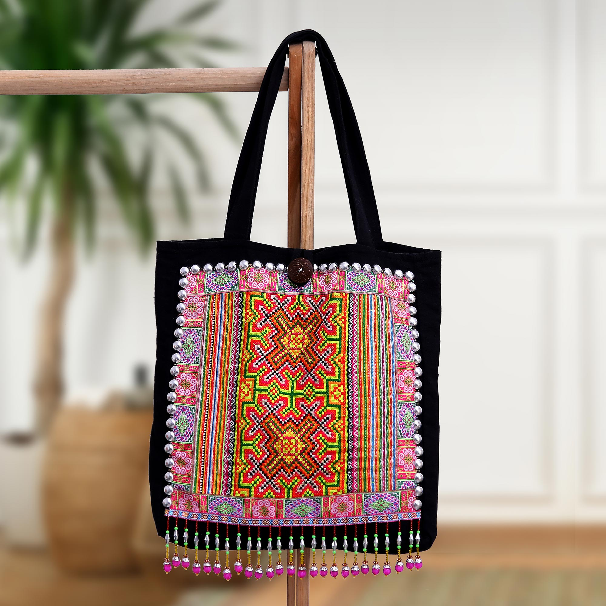 Cross Stitch Hill Tribe Bag