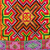 Cotton tote bag, 'Hmong Fantasy' - Handcrafted Cross-Stitched Hmong Cotton Tote Bag