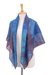 Cotton scarf, 'Lovely Cloud' - Hand-Dyed Blue and Brown Cotton Wrap Scarf from Thailand (image 2b) thumbail