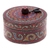 Dekorative Box aus Holz - Handbemalte dekorative Box aus Mangoholz mit schwarzen Perlen