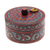 Wood decorative box, 'Yellow Tides' - Hand-Painted Mango Wood Decorative Box with Yellow Beads (image 2a) thumbail