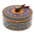 Wood decorative box, 'Red Specks' - Hand-Painted Mango Wood Decorative Box in Red