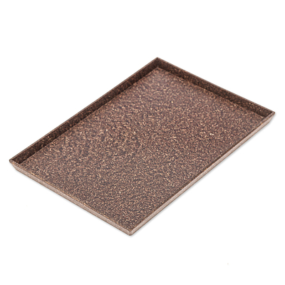 Brown Recycled Rice Husk Bio-Composite Tray from Thailand