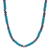 Hematite beaded necklace, 'Spaced Energies' - Hematite and Recon Turquoise Beaded Necklace from Thailand