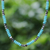 Halskette aus Hämatitperlen - Hämatit- und Recon-Türkis-Perlenhalskette aus Thailand