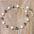 Cultured pearl and hematite beaded charm bracelet, 'Energy Blessing' - Cultured Pearl and Hematite Beaded Bracelet with Cross Charm (image 2b) thumbail