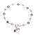 Cultured pearl and hematite beaded charm bracelet, 'Energy Blessing' - Cultured Pearl and Hematite Beaded Bracelet with Cross Charm (image 2c) thumbail