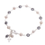 Cultured pearl and hematite beaded charm bracelet, 'Energy Blessing' - Cultured Pearl and Hematite Beaded Bracelet with Cross Charm (image 2e) thumbail