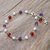 Multi-gemstone beaded charm bracelet, 'Grace Blessing' - Multi-Gemstone Beaded Bracelet with Silver Cross (image 2b) thumbail
