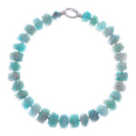 Amazonite and hematite beaded necklace, 'Victory Meditations' - Bohemian Amazonite and Hematite Beaded Necklace