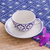 Ceramic cup and saucer, 'Pineapple Look' - Blue Pineapple Ceramic Cup and Saucer Set thumbail