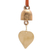 Messing Ornament, 'Gruß Stimme' - Handgefertigte Messing Weihnachtsglocke Ornament mit Satinband