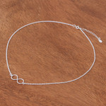 Sterling silver pendant necklace, 'Infinite Charm' - Sterling Silver Infinity Pendant Necklace Made in Thailand