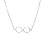 Sterling silver pendant necklace, 'Infinite Charm' - Sterling Silver Infinity Pendant Necklace Made in Thailand