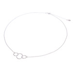 Sterling silver pendant necklace, 'Abstract Friends' - Abstract Sterling Silver Pendant Necklace from Thailand