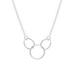 Sterling silver pendant necklace, 'Abstract Friends' - Abstract Sterling Silver Pendant Necklace from Thailand