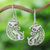 Sterling silver dangle earrings, 'Feline Night' - Sterling Silver Cat and Moon Dangle Earrings from Thailand (image 2) thumbail