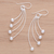 Sterling silver dangle earrings, 'Rain of Glances' - Sterling Silver Dangle Earrings with Modern Design