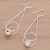 Sterling silver dangle earrings, 'Joy in The Snow' - Modern Sterling Silver Dangle Earrings with Polished Finish