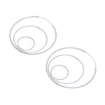 Sterling silver hoop earrings, 'Moon Allure' - Modern Sterling Silver Hoop Earrings with Polished Finish