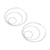 Sterling silver hoop earrings, 'Moon Allure' - Modern Sterling Silver Hoop Earrings with Polished Finish