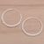 Sterling silver hoop earrings, 'Lovely Loop' - Polished Sterling Silver Hoop Earrings Crafted in Thailand (image 2b) thumbail