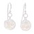 Cultured pearl dangle earrings, 'Chic Nest' - Sterling Silver Nest Dangle Earrings with Cultured Pearls thumbail