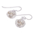 Cultured pearl dangle earrings, 'Chic Nest' - Sterling Silver Nest Dangle Earrings with Cultured Pearls (image 2c) thumbail