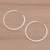 Sterling silver hoop earrings, 'Casual Loops' - Polished Sterling Silver Hoop Earrings Crafted in Thailand (image 2b) thumbail