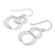 Pendientes colgantes de plata de ley - Aretes colgantes modernos de alambre de plata de ley con tres círculos