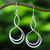 Sterling silver dangle earrings, 'Abstract Motion' - Abstract Sterling Silver Dangle Earrings from Thailand