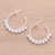 Sterling silver half-hoop earrings, 'Gaze Gathering' - Polished Sterling Silver Half-Hoop Earrings from Thailand