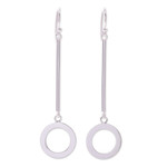Sterling silver dangle earrings, 'Ethereal Pendulum' - Sterling Silver Dangle Earrings in a High Polish Finish