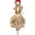 Brass ornaments, 'Elephant Choir' (set of 4) - Set of 4 Brass Bell Ornaments with Elephants and Red Ribbons